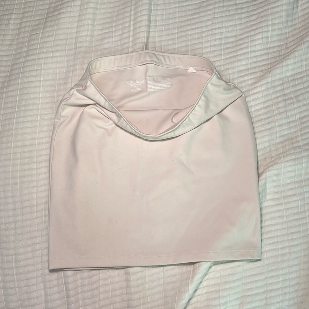 soft cream pencil skirt